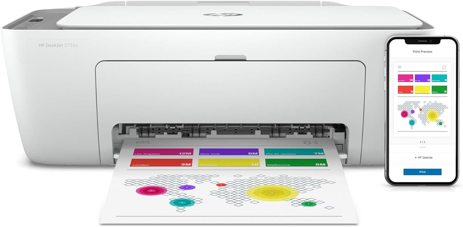 HP DeskJet 2755e Wireless Color Inkjet-Printer Review